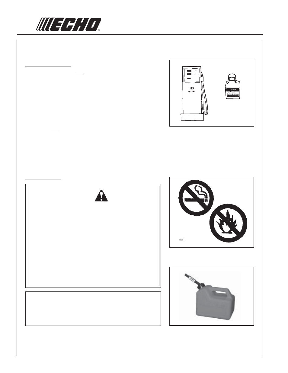 Warning danger | Echo SRM - 2601 User Manual | Page 22 / 40