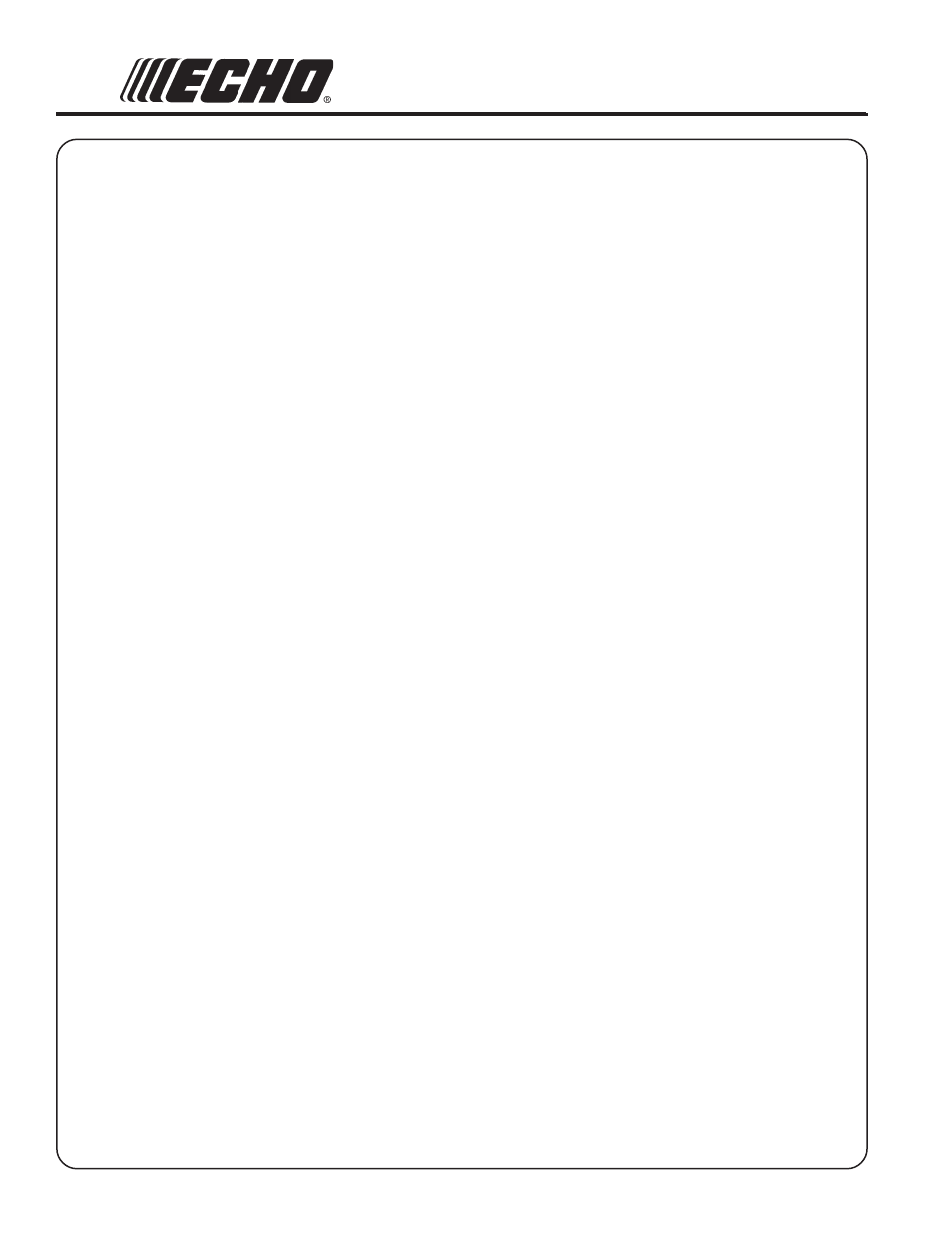 Echo SRM - 2601 User Manual | Page 38 / 40