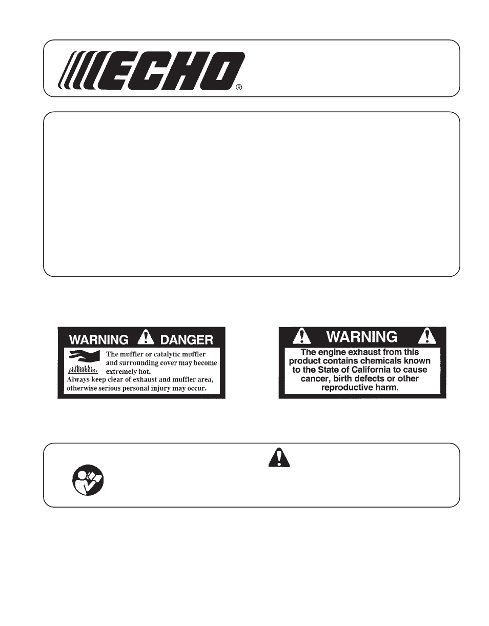 Echo SRM-210U User Manual | 32 pages