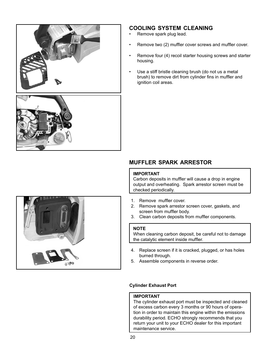 Echo CS-301 User Manual | Page 20 / 28