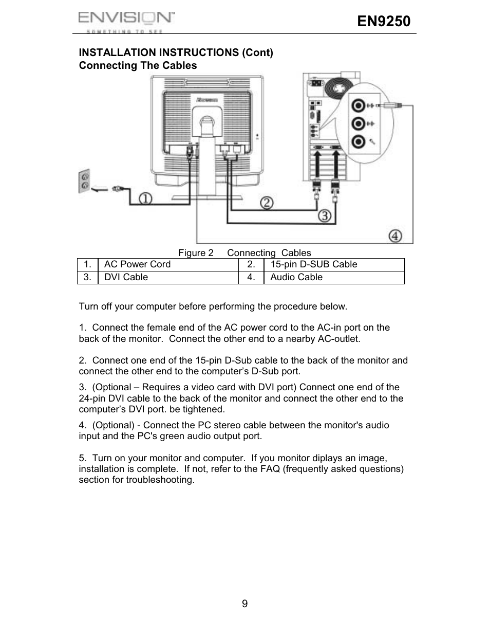 En9250 | Envision Peripherals EN9250 User Manual | Page 10 / 25