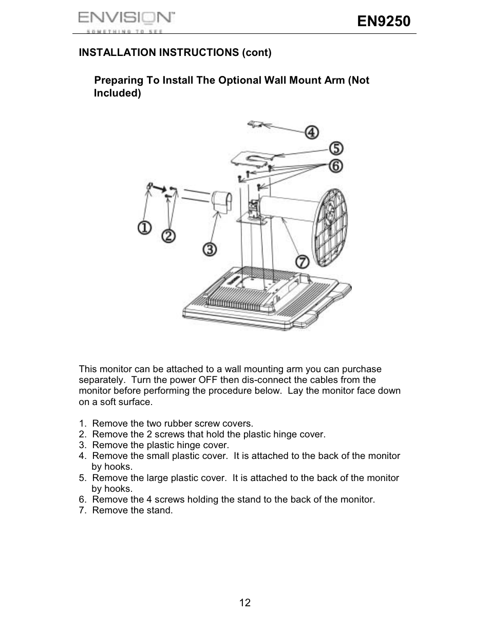 En9250 | Envision Peripherals EN9250 User Manual | Page 13 / 25