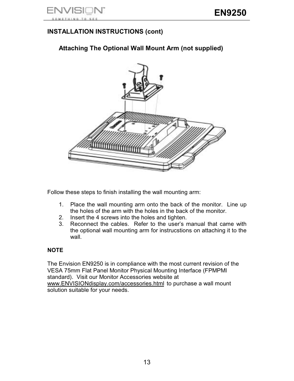En9250 | Envision Peripherals EN9250 User Manual | Page 14 / 25