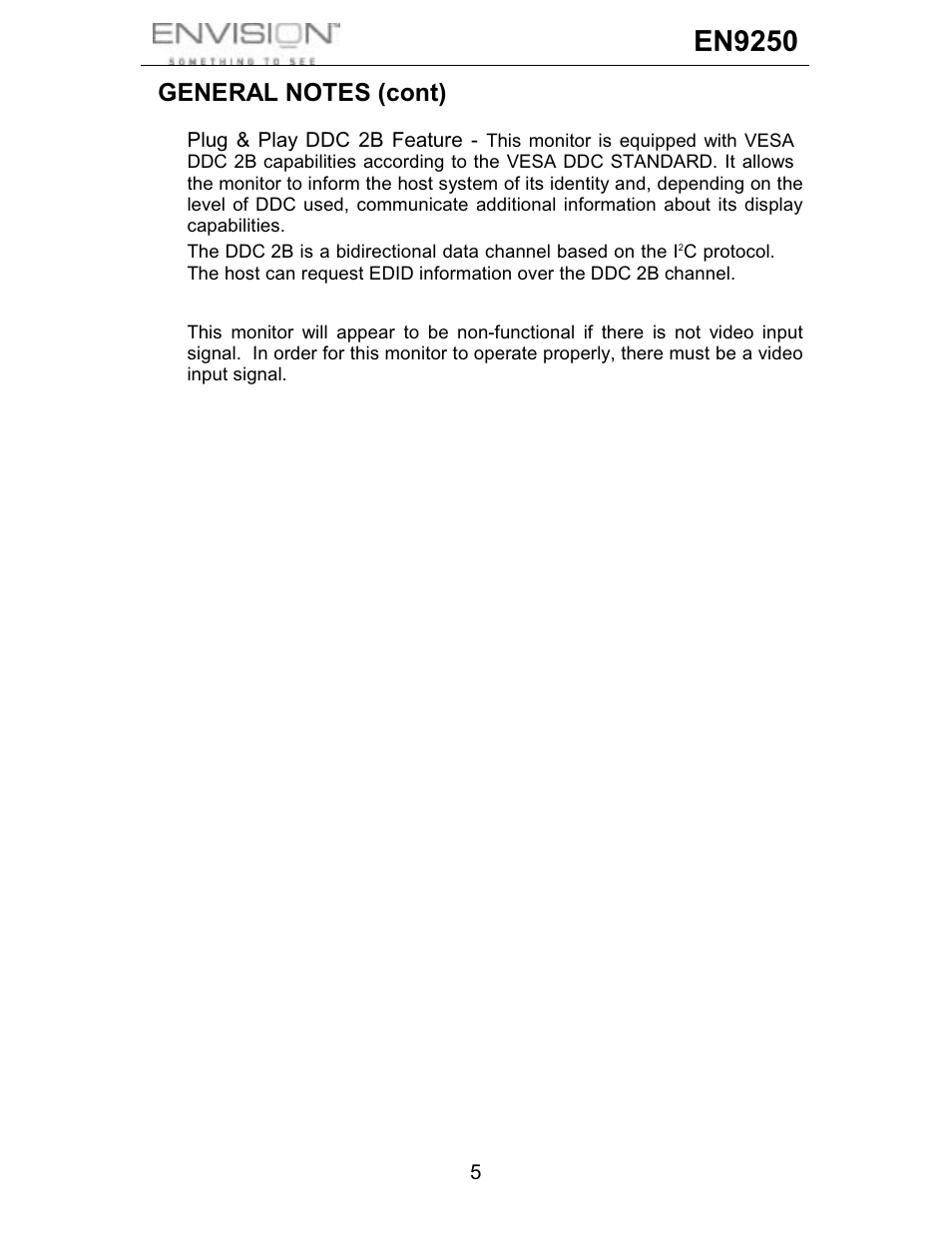 En9250 | Envision Peripherals EN9250 User Manual | Page 6 / 25