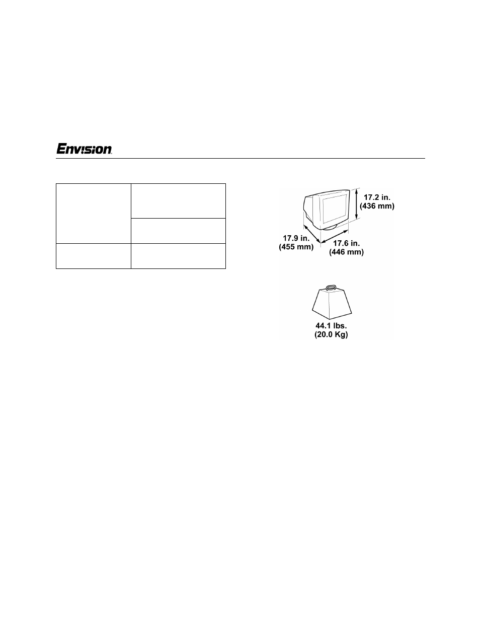 Appendix, En-980e, Specifications (continued) | Envision Peripherals EN-980e User Manual | Page 13 / 15