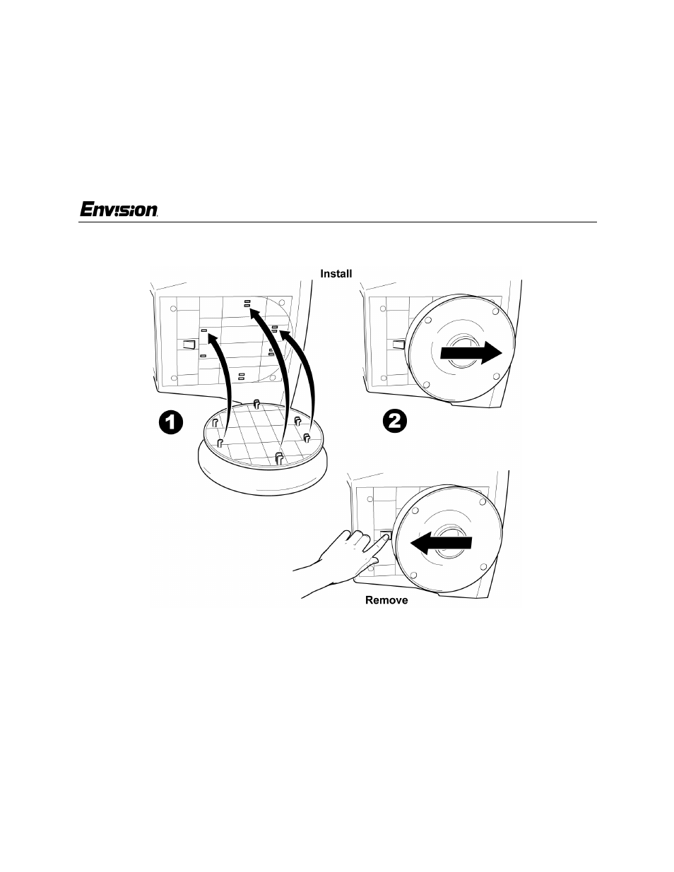 Before you operate the monitor, En-980e, Installing & removing the base | Envision Peripherals EN-980e User Manual | Page 5 / 15