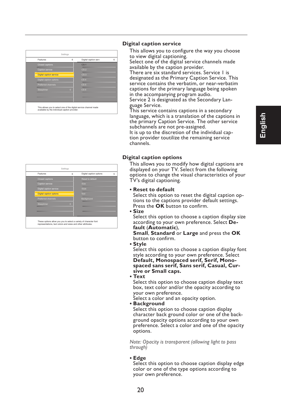 English | Envision Peripherals L42H761 User Manual | Page 22 / 37