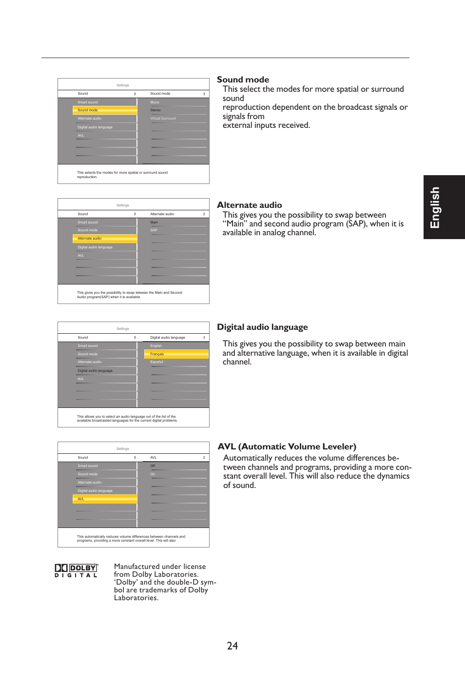 English | Envision Peripherals L42H761 User Manual | Page 26 / 37