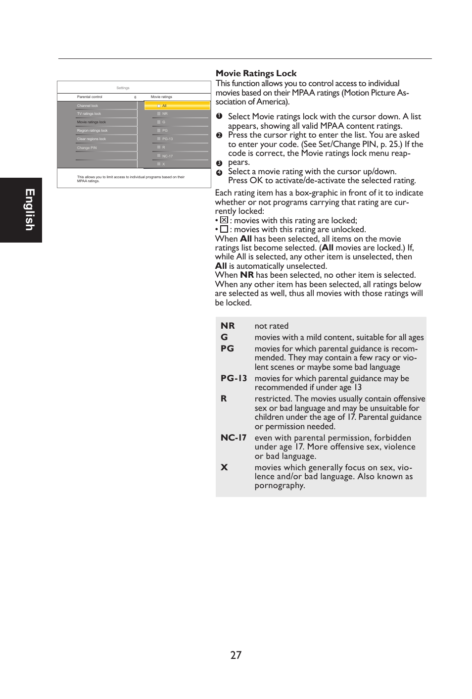 English | Envision Peripherals L42H761 User Manual | Page 29 / 37