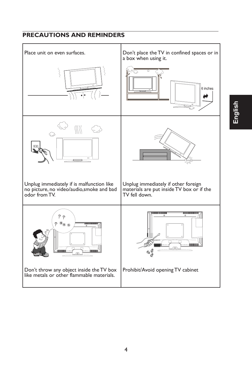 Envision Peripherals L42H761 User Manual | Page 6 / 37