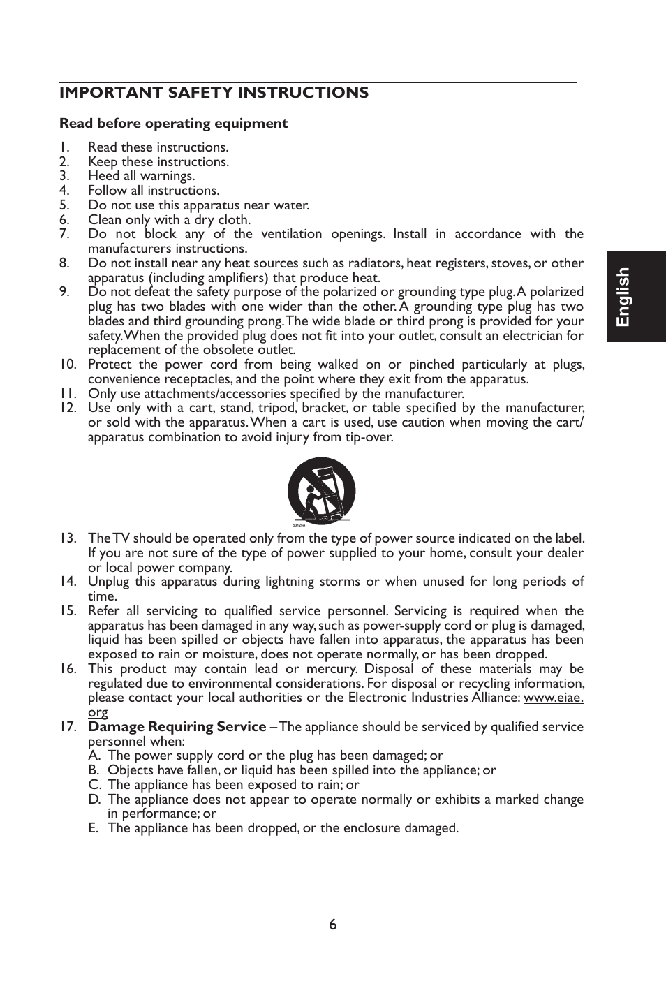 English | Envision Peripherals L42H761 User Manual | Page 8 / 37