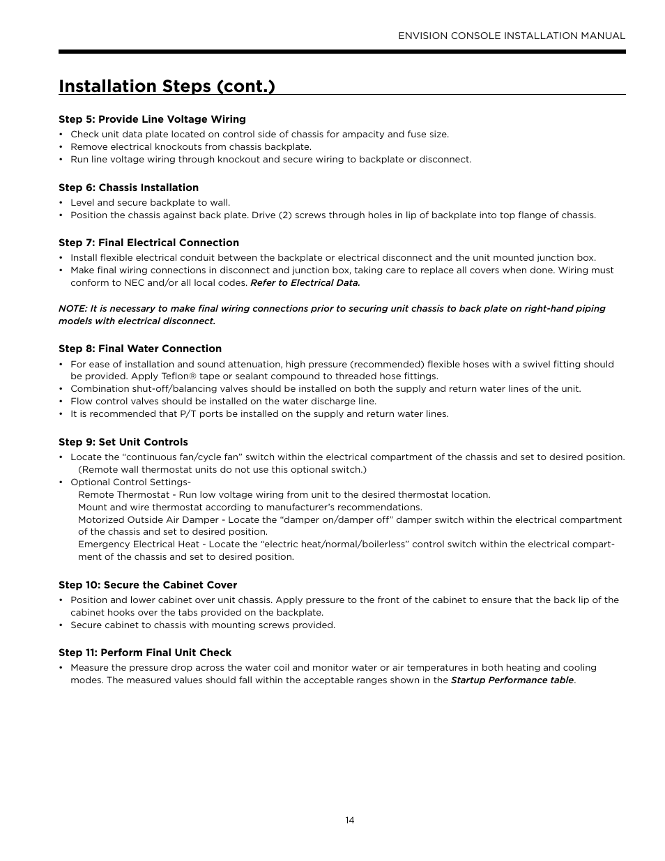 Installation steps (cont.) | Envision Peripherals Water-Furnace IM1609 10 User Manual | Page 15 / 48