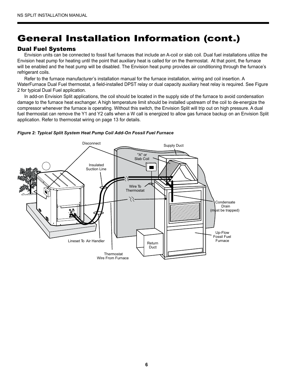 General installation information (cont.), Dual fuel systems | Envision Peripherals Series User Manual | Page 8 / 32