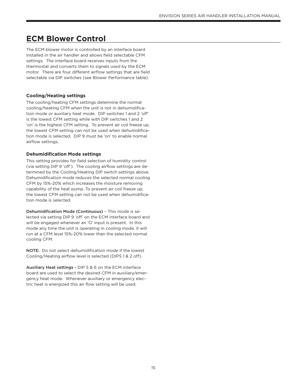 Ecm blower control | Envision Peripherals IM1603 User Manual | Page 16 / 22