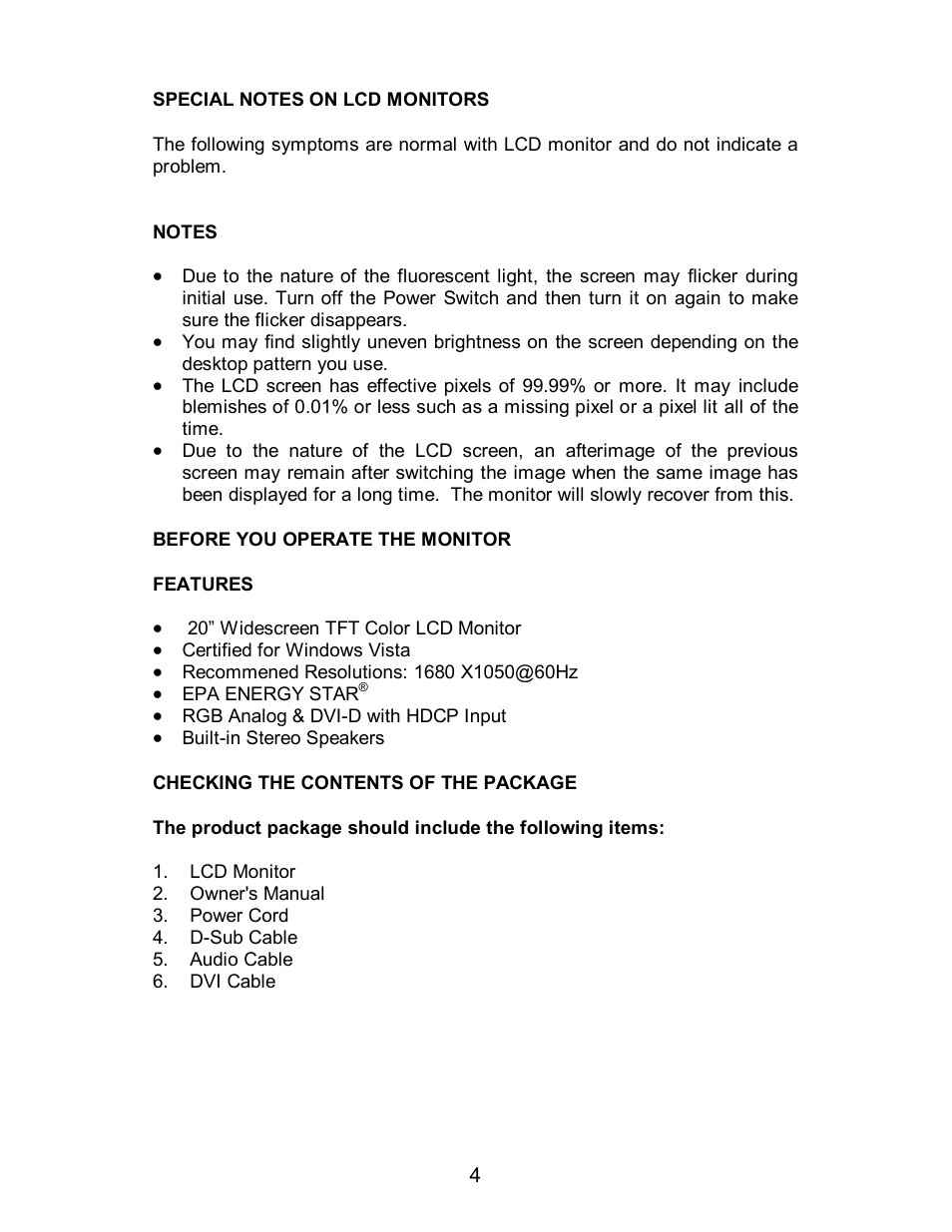 Envision Peripherals G2016wa User Manual | Page 5 / 20