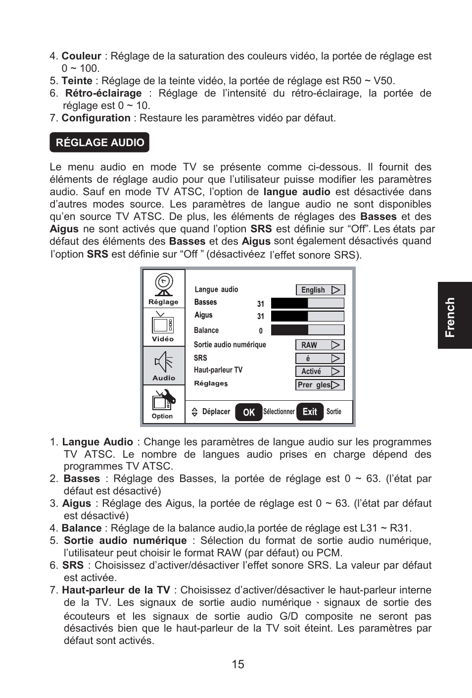 French | Envision Peripherals L32W461 User Manual | Page 42 / 79