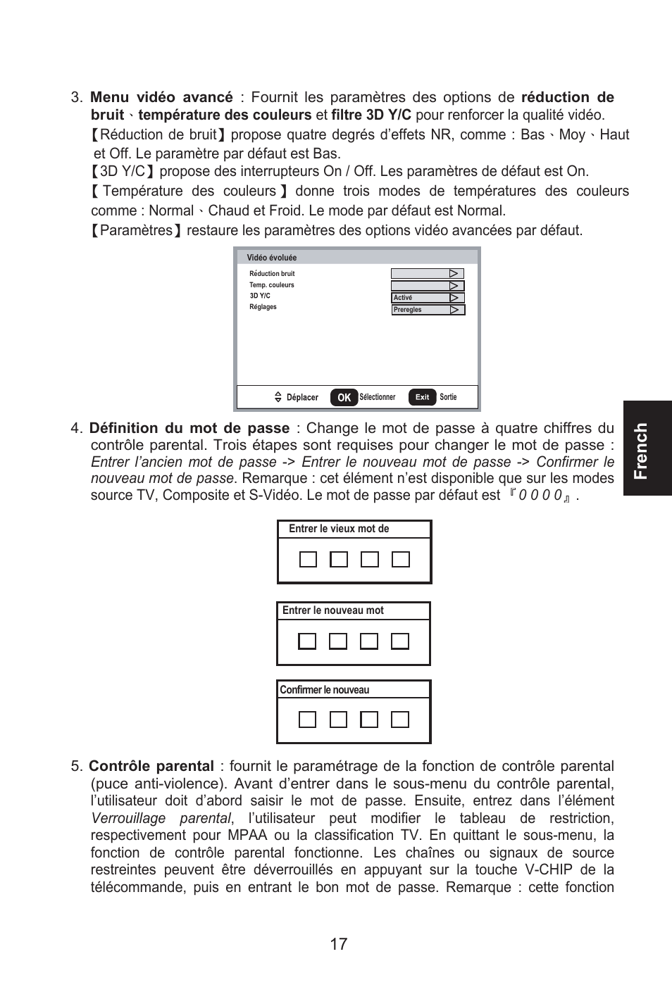 French | Envision Peripherals L32W461 User Manual | Page 44 / 79