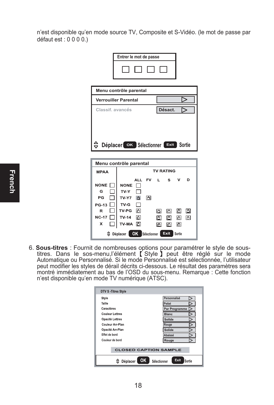 French | Envision Peripherals L32W461 User Manual | Page 45 / 79
