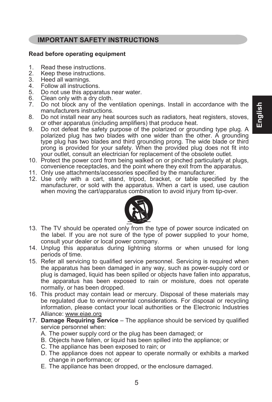 English | Envision Peripherals L32W461 User Manual | Page 6 / 79