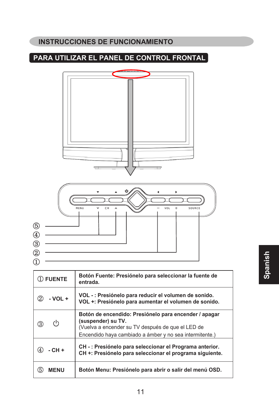 Spanish | Envision Peripherals L32W461 User Manual | Page 64 / 79