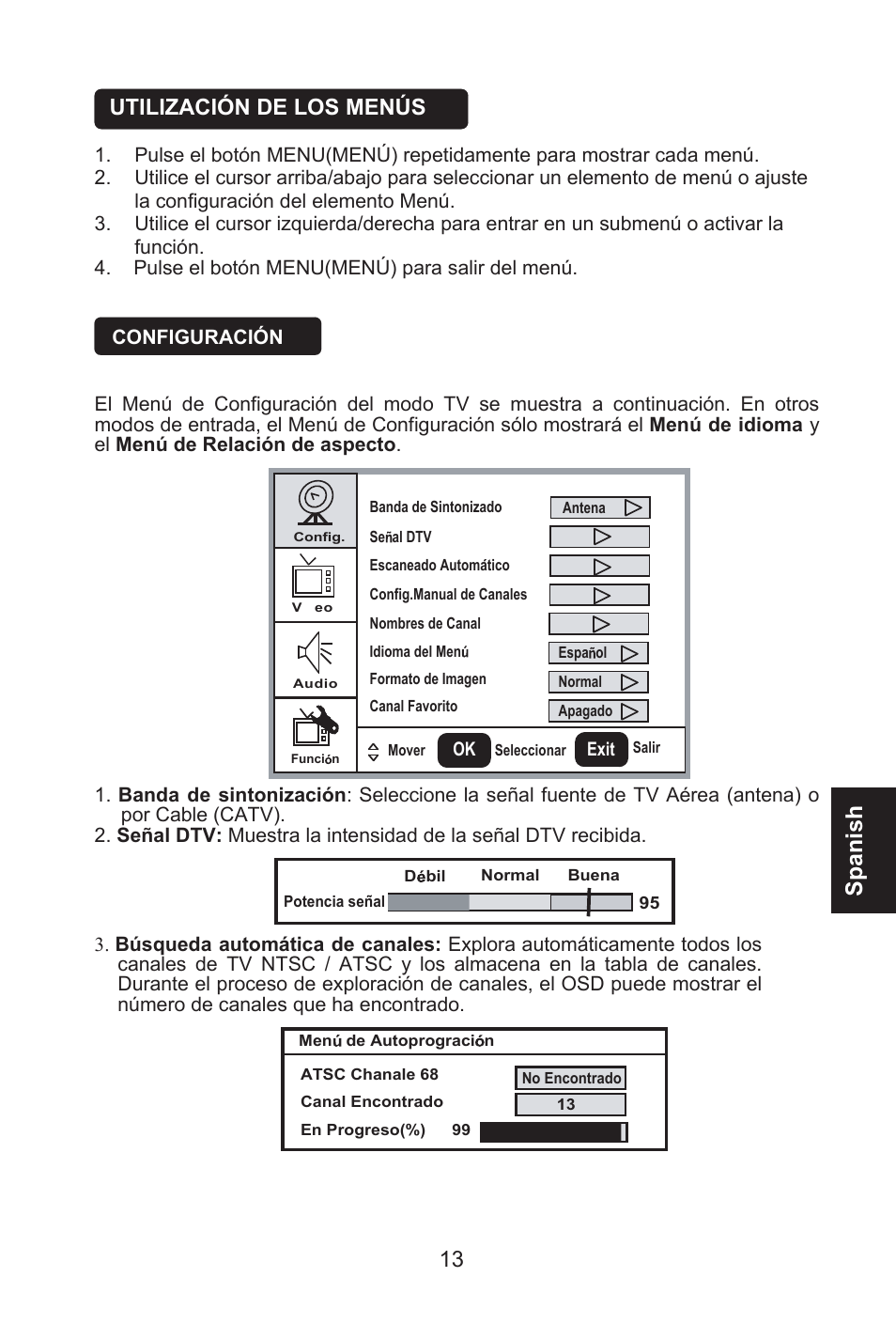 Spanish | Envision Peripherals L32W461 User Manual | Page 66 / 79