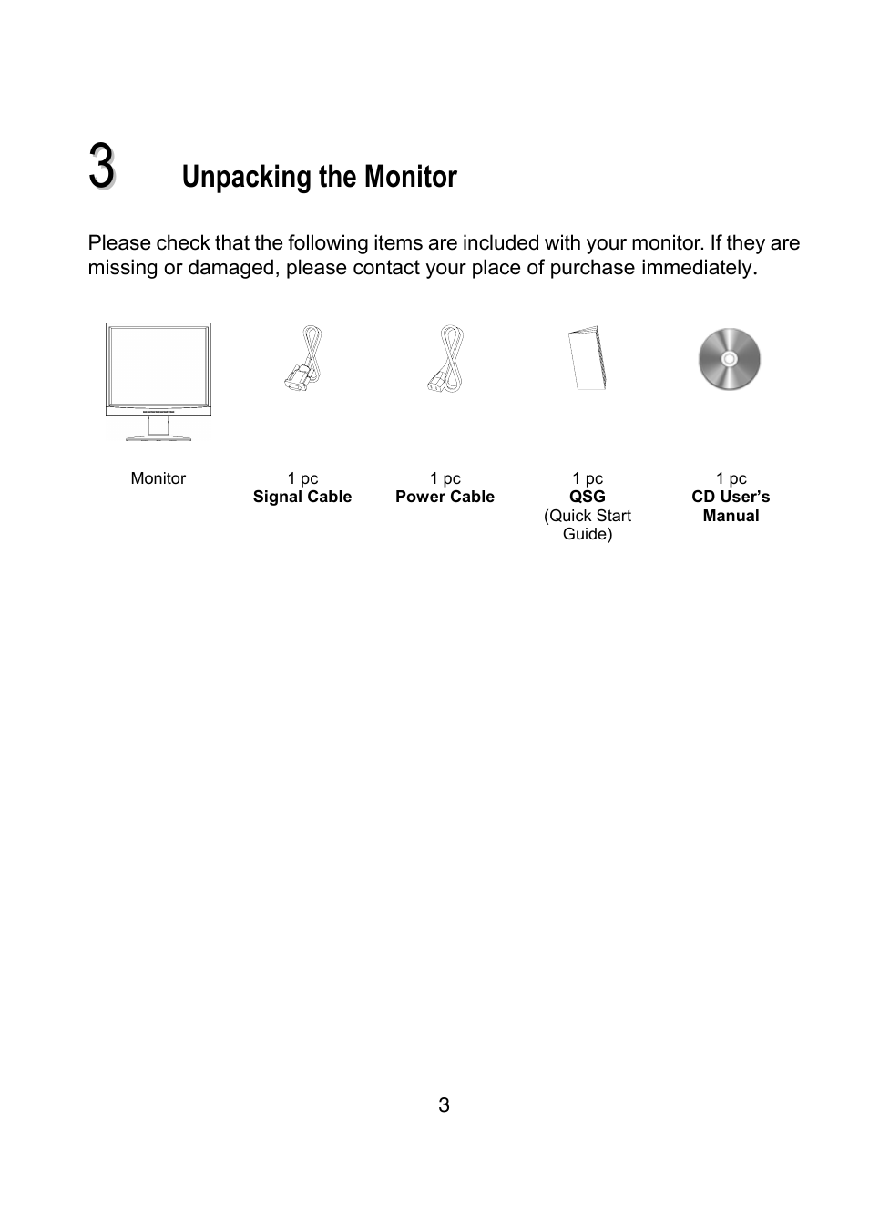 Unpacking the monitor | Envision Peripherals EN7410 User Manual | Page 11 / 25