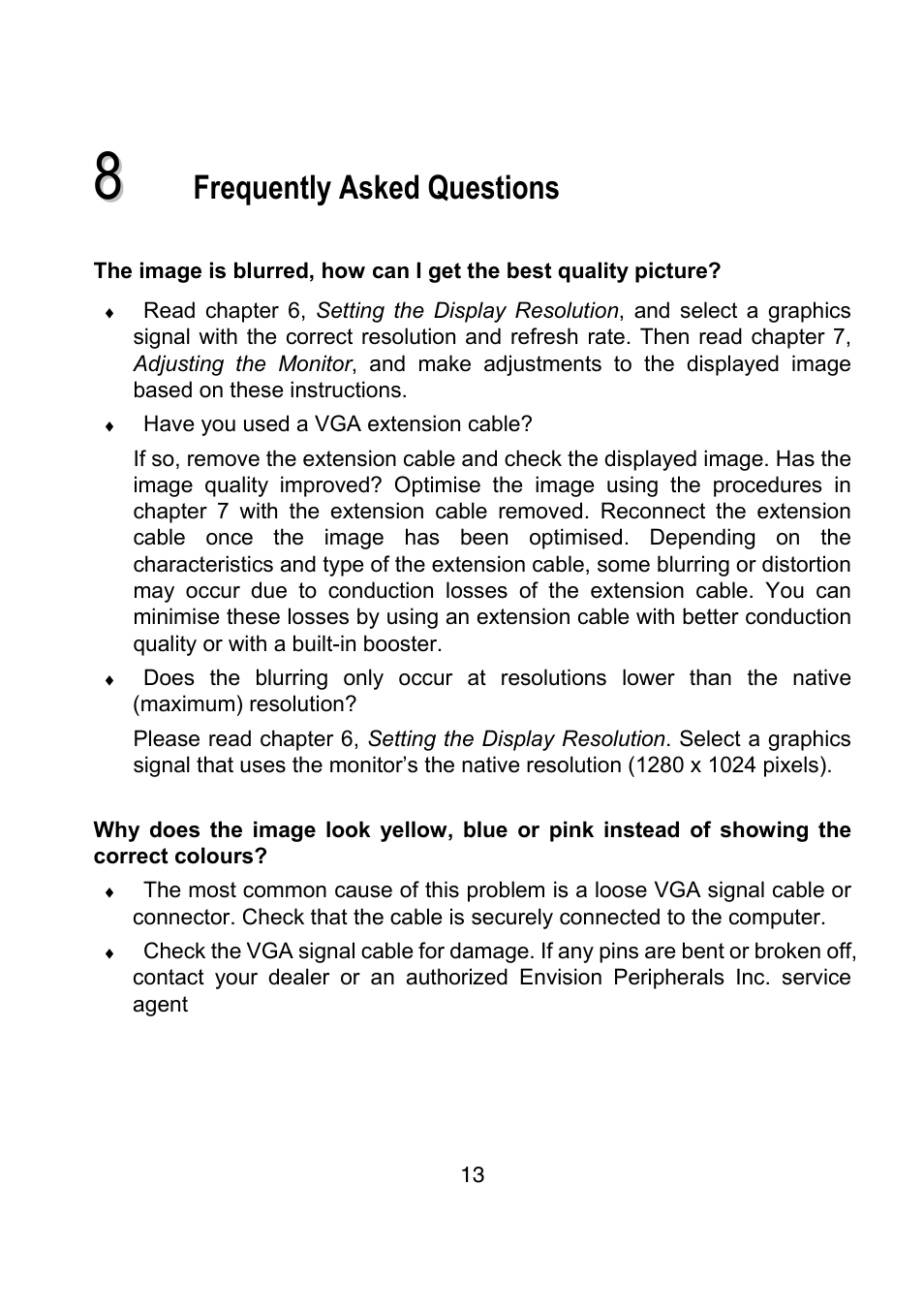 Frequently asked questions | Envision Peripherals EN7410 User Manual | Page 21 / 25