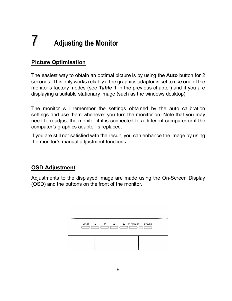Adjusting the monitor | Envision Peripherals EN9410e User Manual | Page 17 / 25