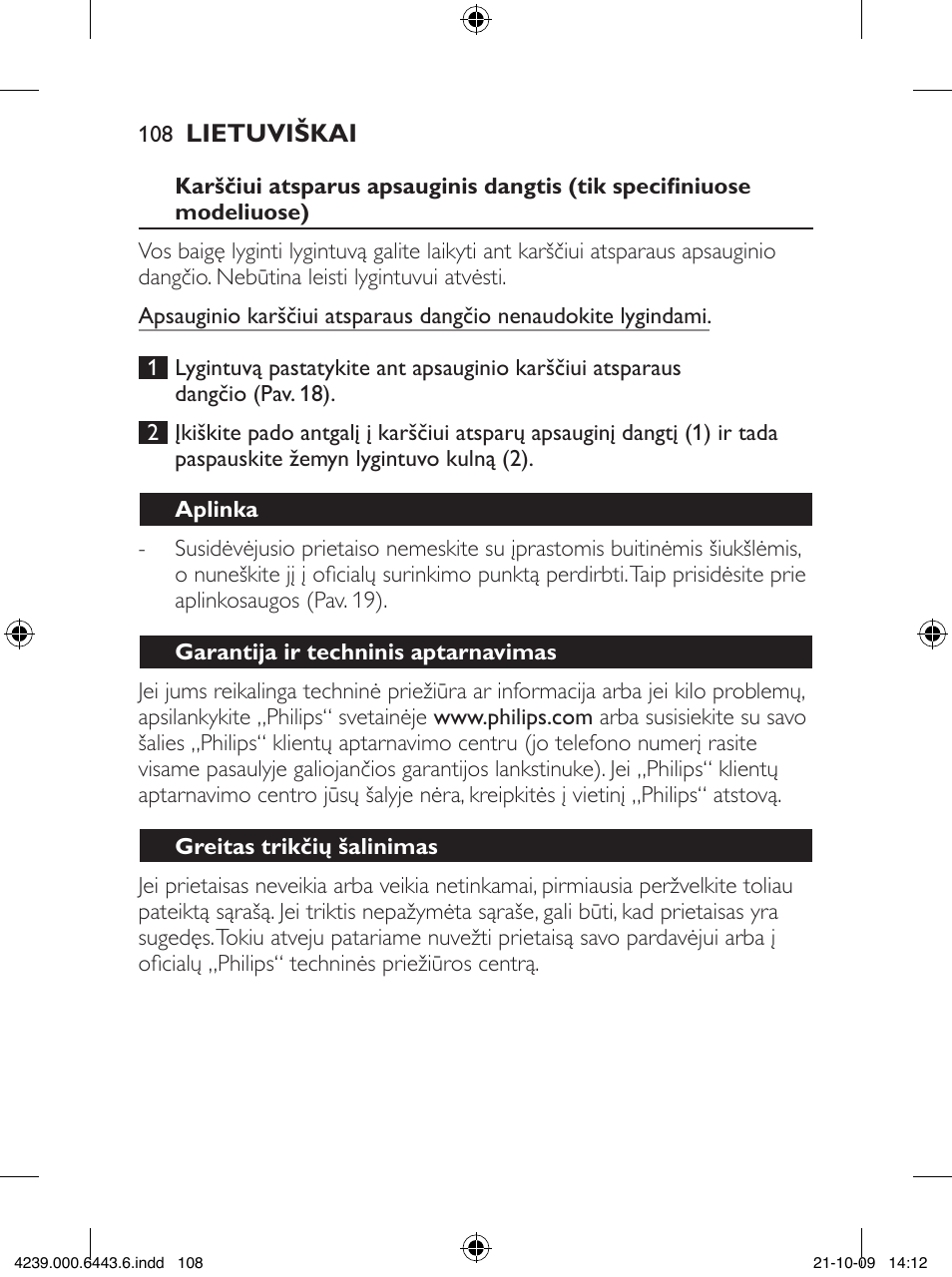 Philips GC4400 series User Manual | Page 108 / 224