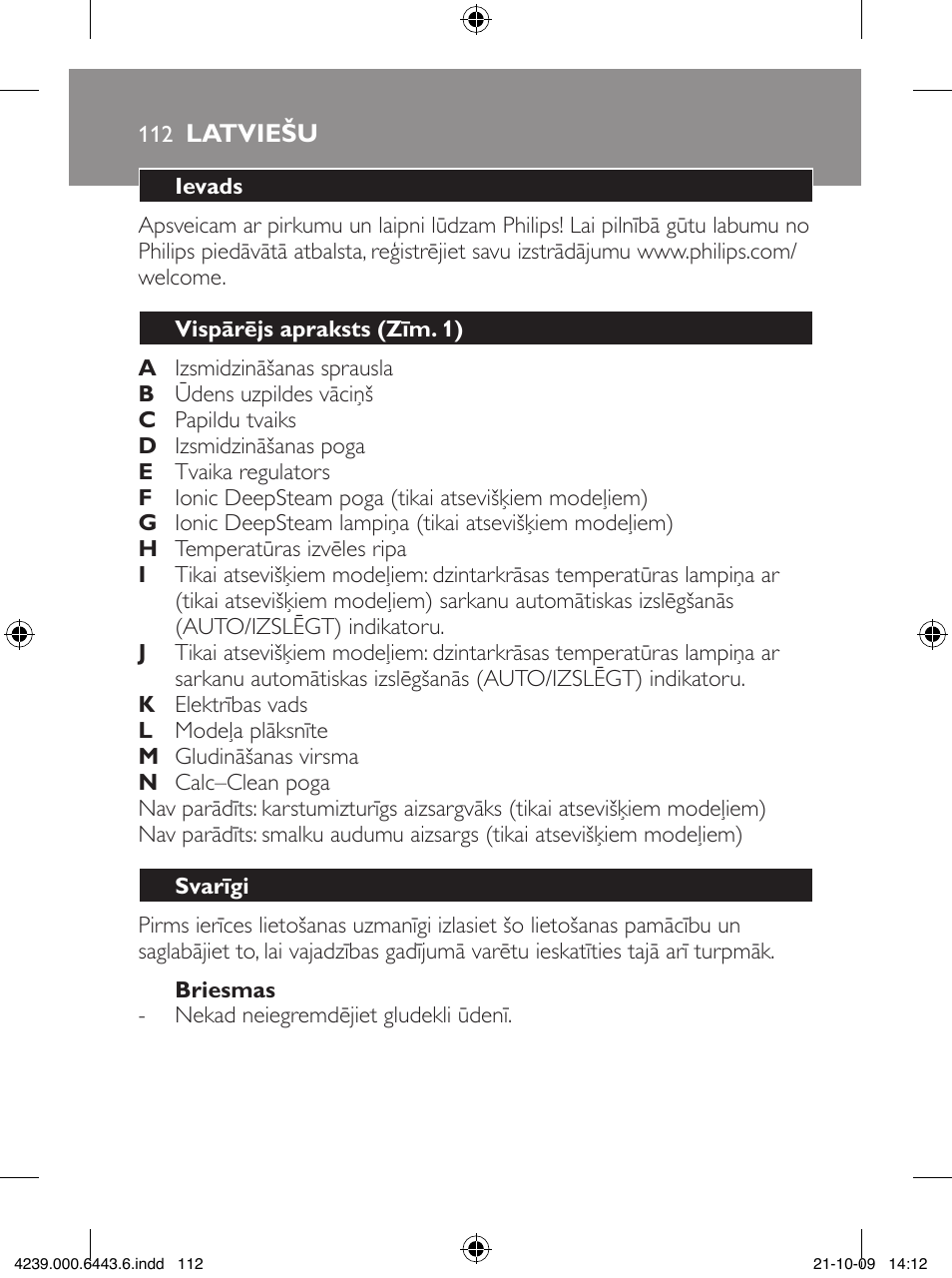 Philips GC4400 series User Manual | Page 112 / 224