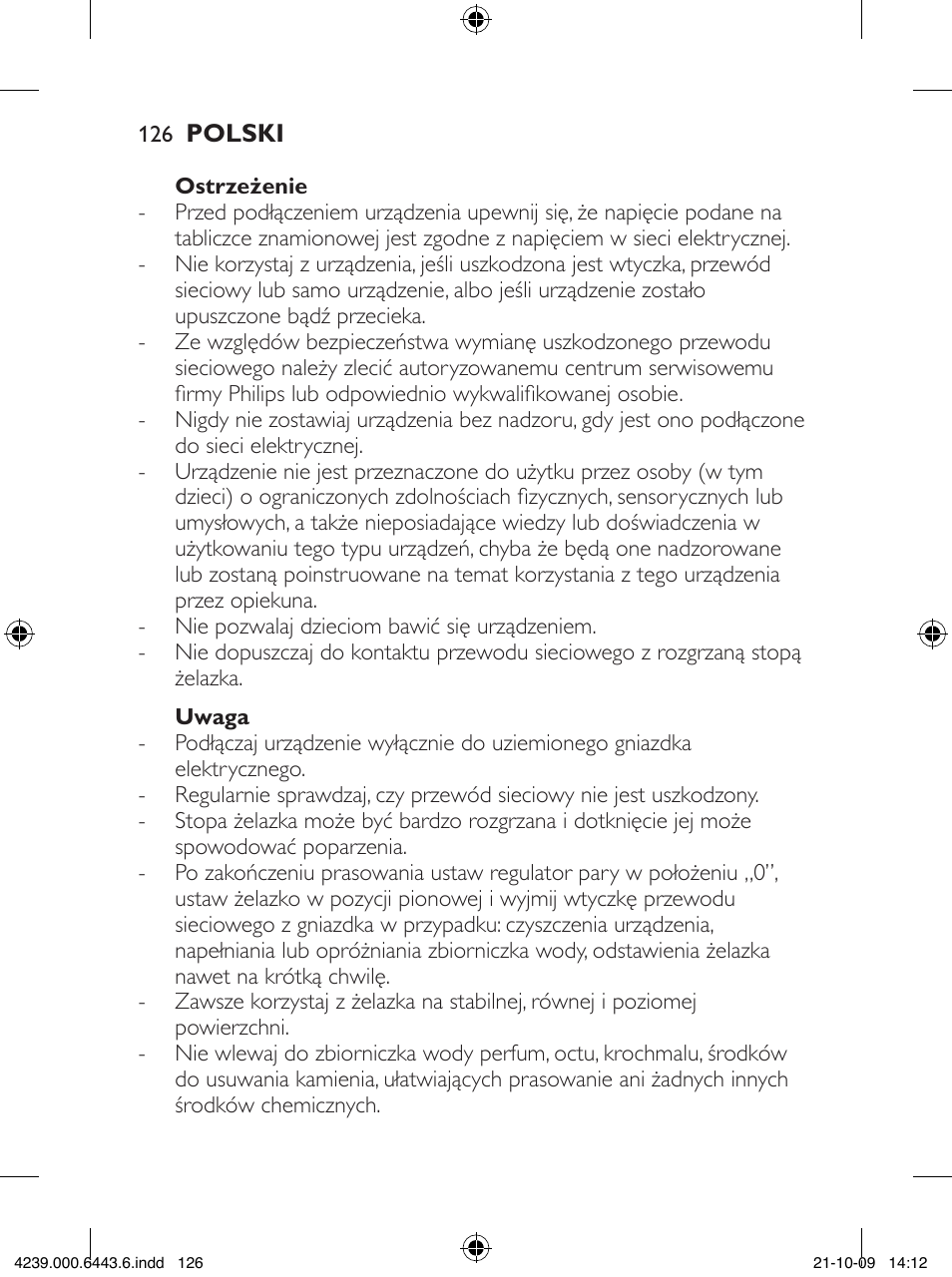 Philips GC4400 series User Manual | Page 126 / 224