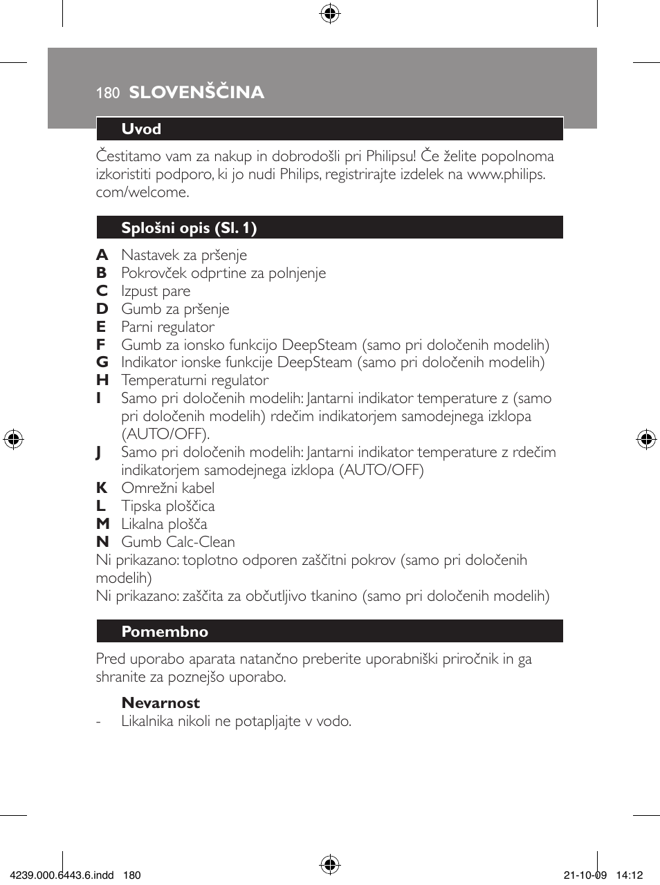 Philips GC4400 series User Manual | Page 180 / 224