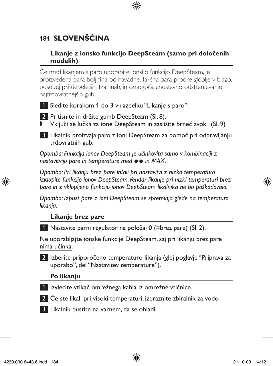 Philips GC4400 series User Manual | Page 184 / 224