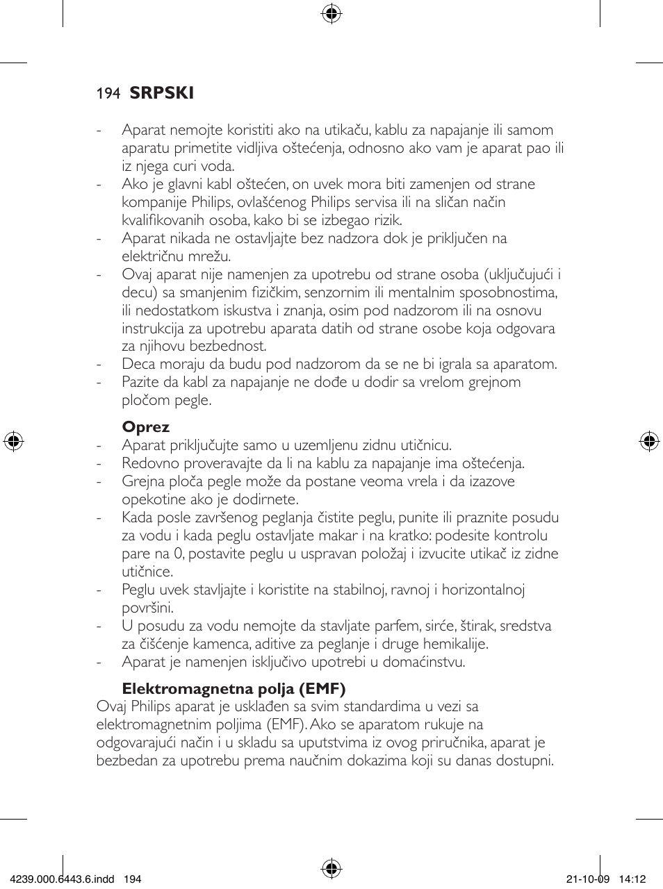 Philips GC4400 series User Manual | Page 194 / 224