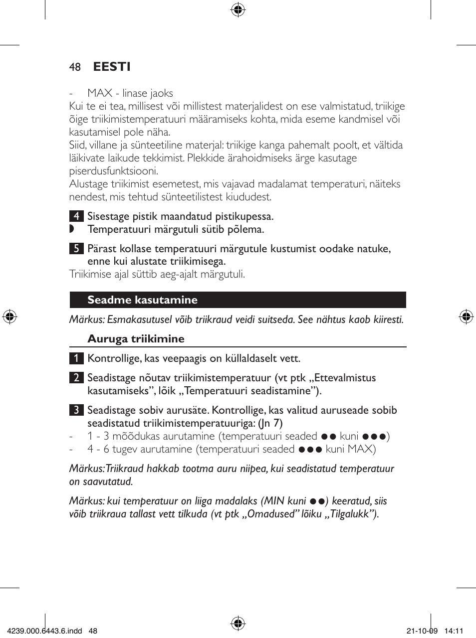 Philips GC4400 series User Manual | Page 48 / 224