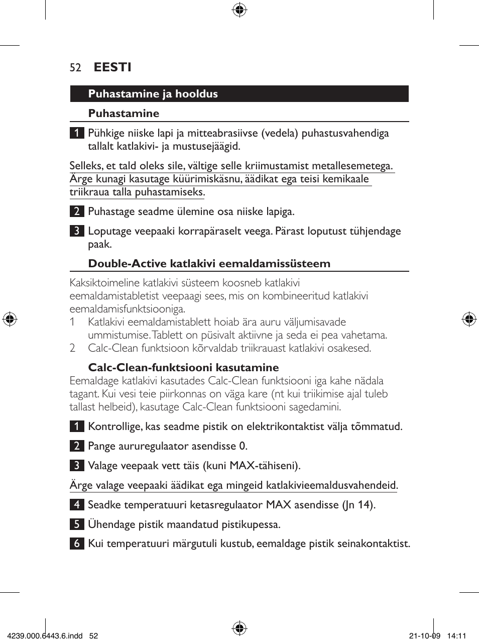 Philips GC4400 series User Manual | Page 52 / 224