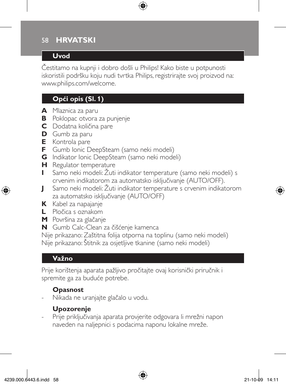 Philips GC4400 series User Manual | Page 58 / 224