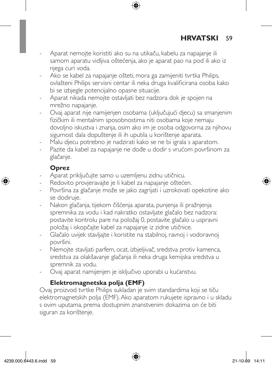 Philips GC4400 series User Manual | Page 59 / 224