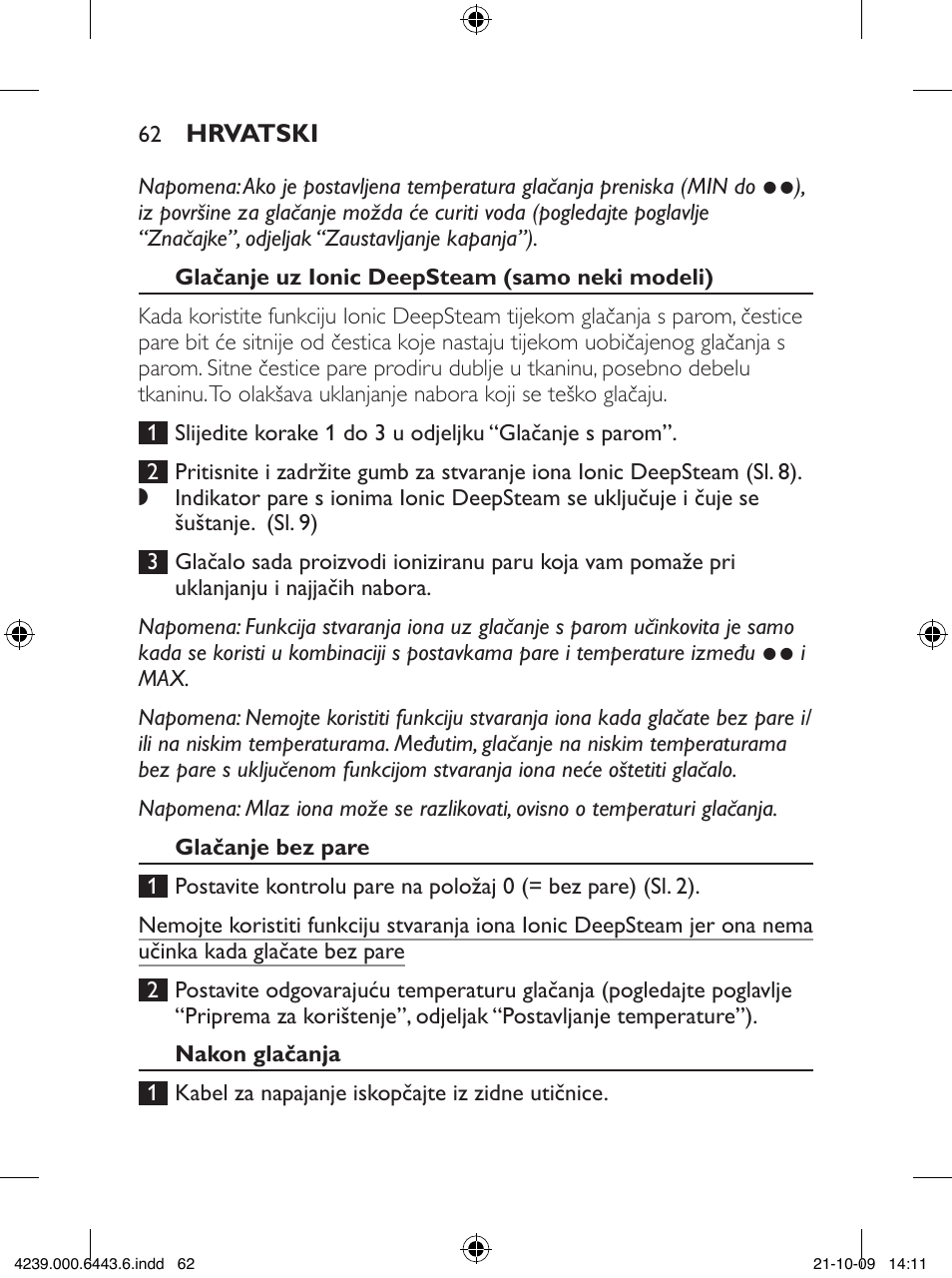 Philips GC4400 series User Manual | Page 62 / 224