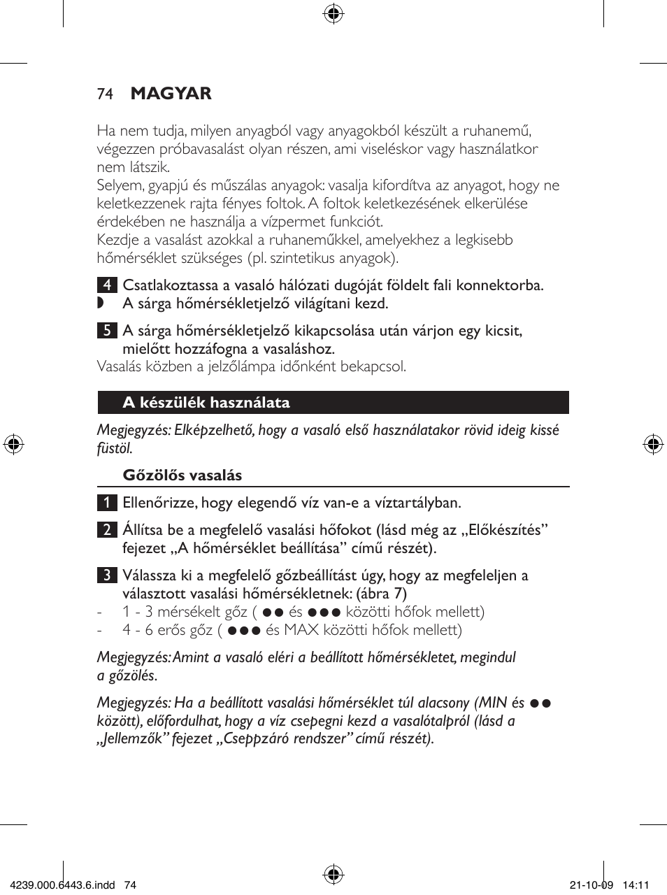 Philips GC4400 series User Manual | Page 74 / 224