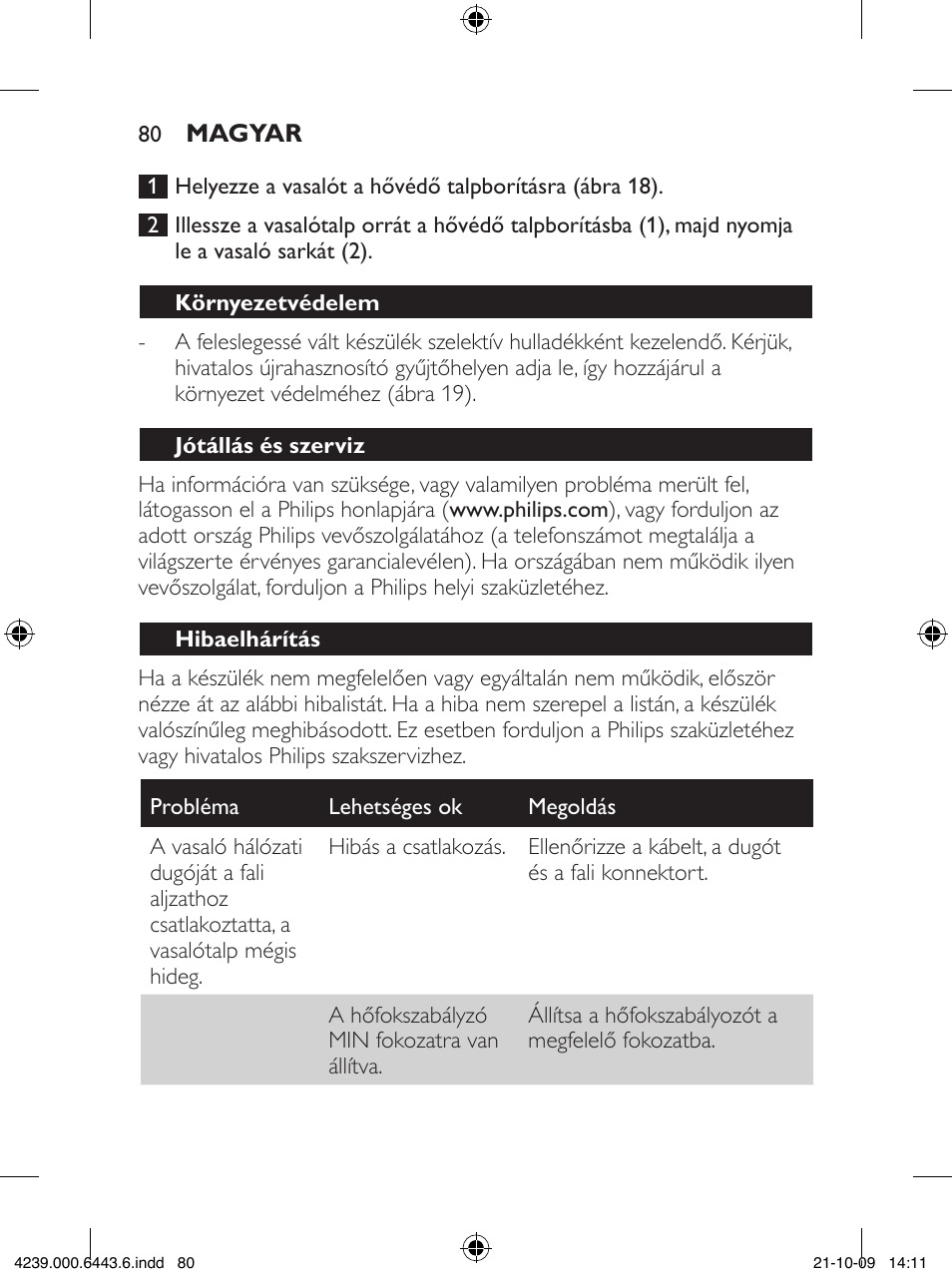 Philips GC4400 series User Manual | Page 80 / 224