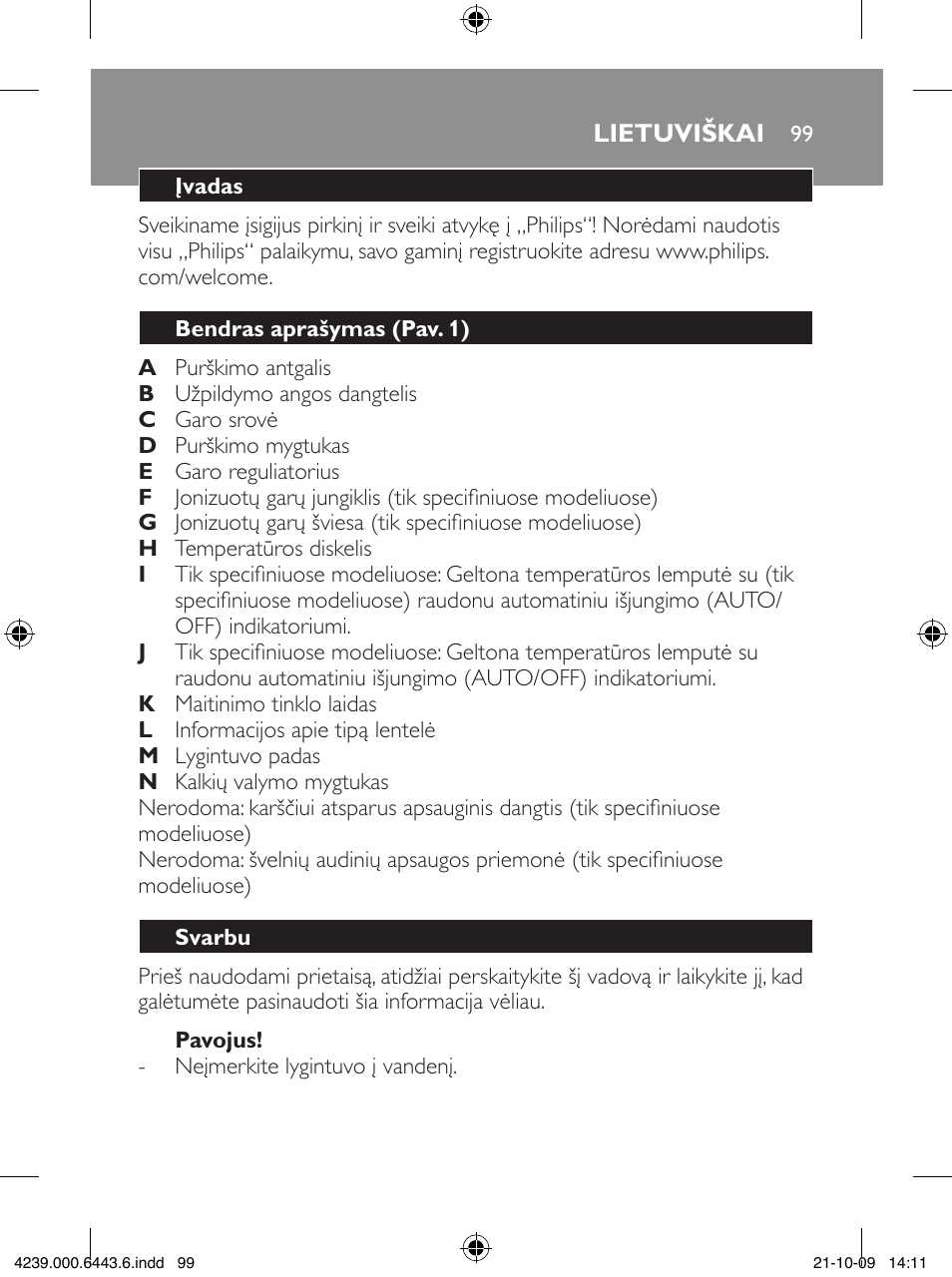 Philips GC4400 series User Manual | Page 99 / 224