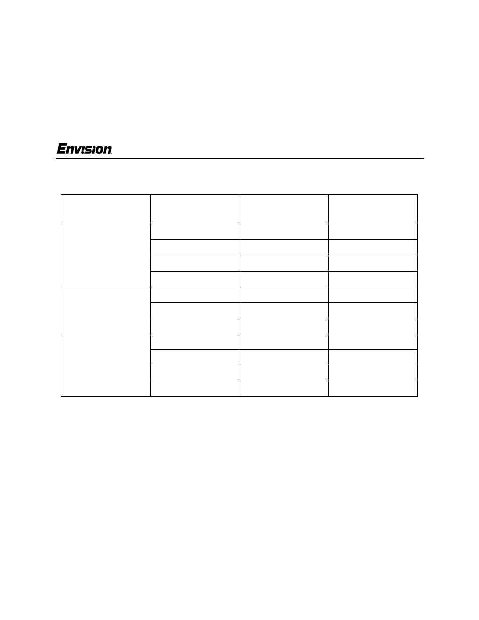 Appendix, En-5100e, Factory preset timing table | Envision Peripherals EN-5100e User Manual | Page 17 / 18