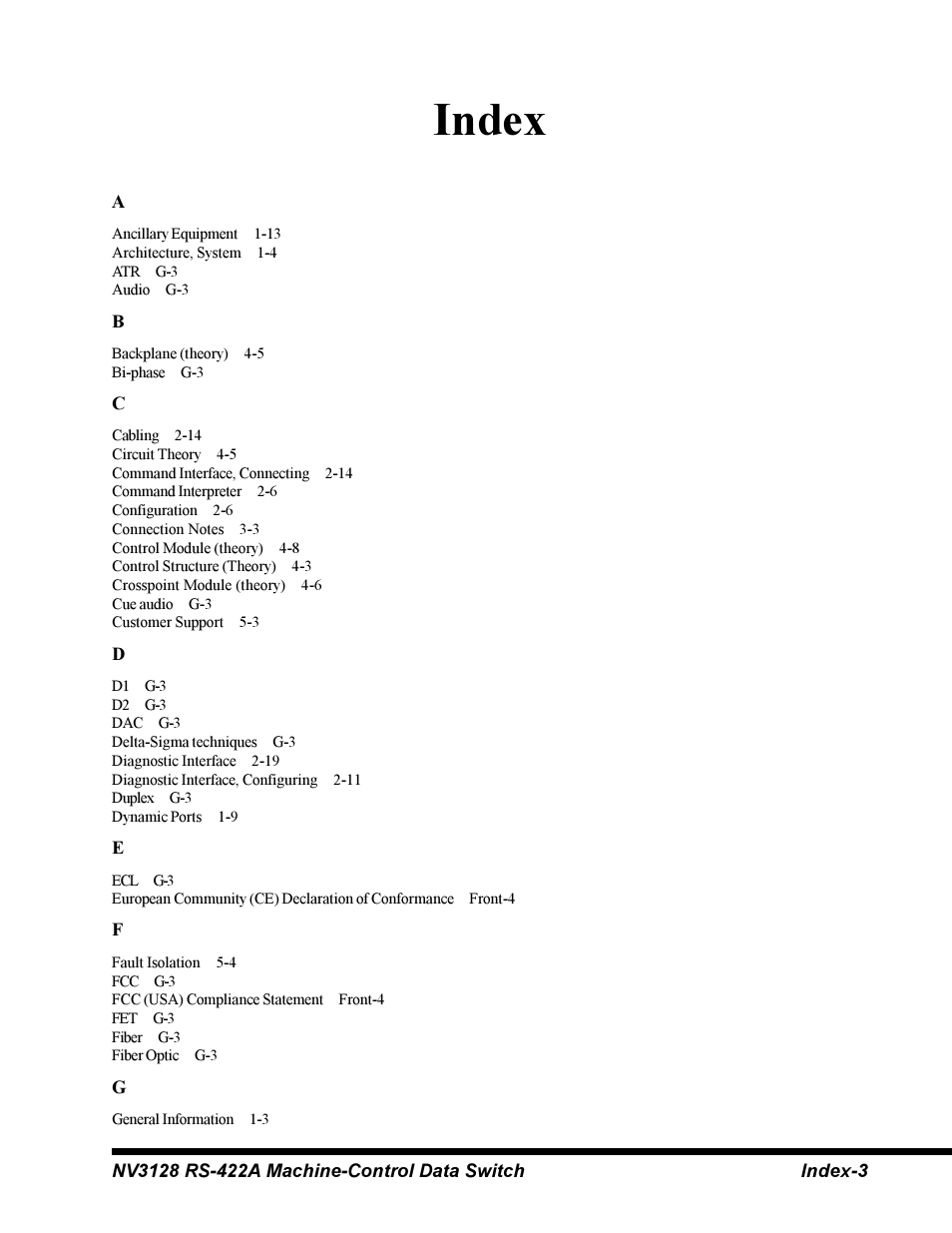 Index | Envision Peripherals NV3128 User Manual | Page 89 / 92