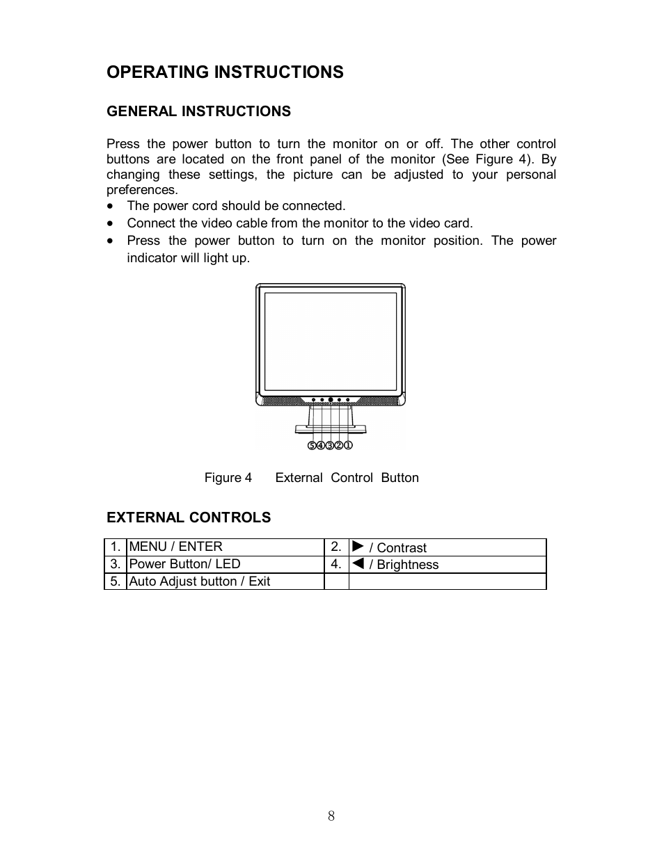 Operating instructions | Envision Peripherals EN7600 User Manual | Page 9 / 20