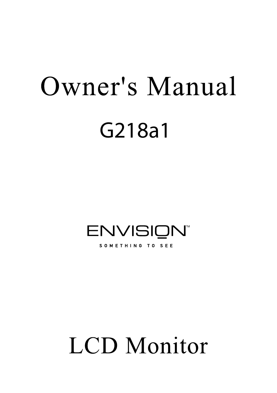 Envision Peripherals G218a1 User Manual | 46 pages