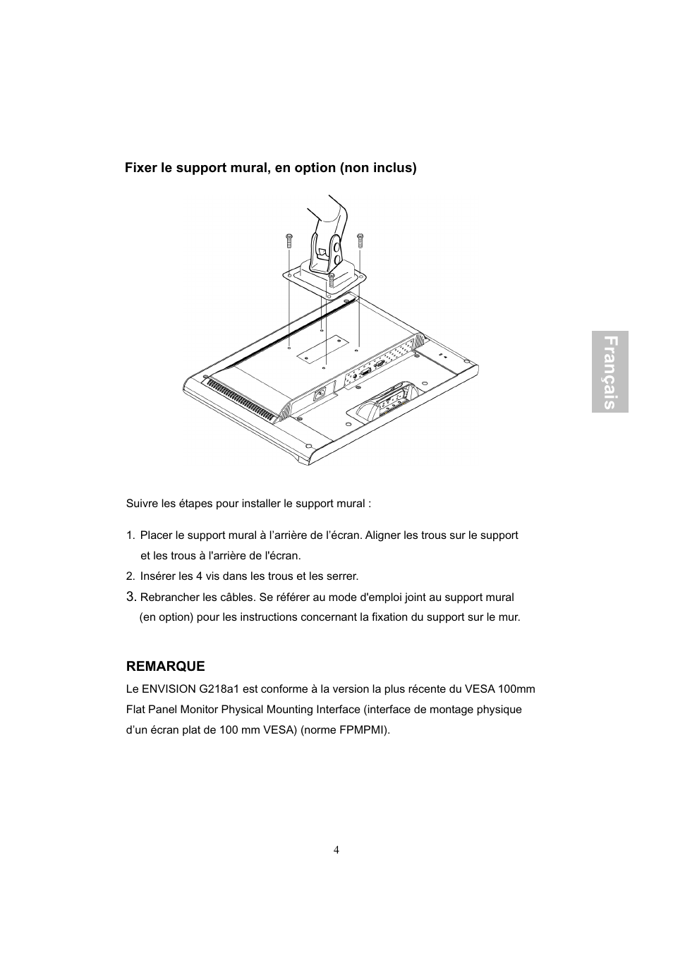 Français | Envision Peripherals G218a1 User Manual | Page 21 / 46