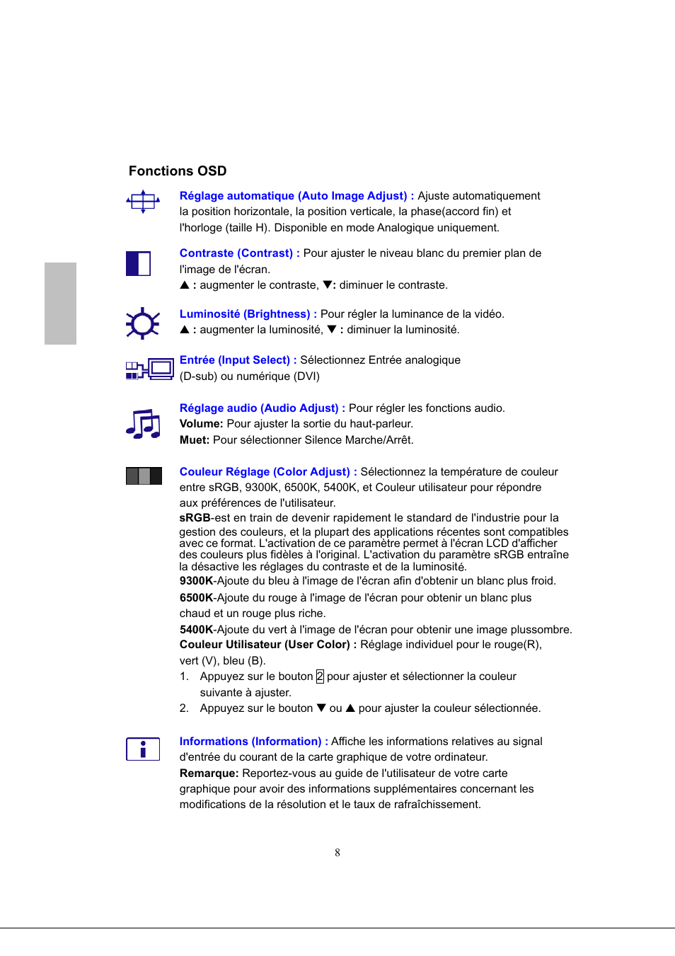 Français | Envision Peripherals G218a1 User Manual | Page 25 / 46