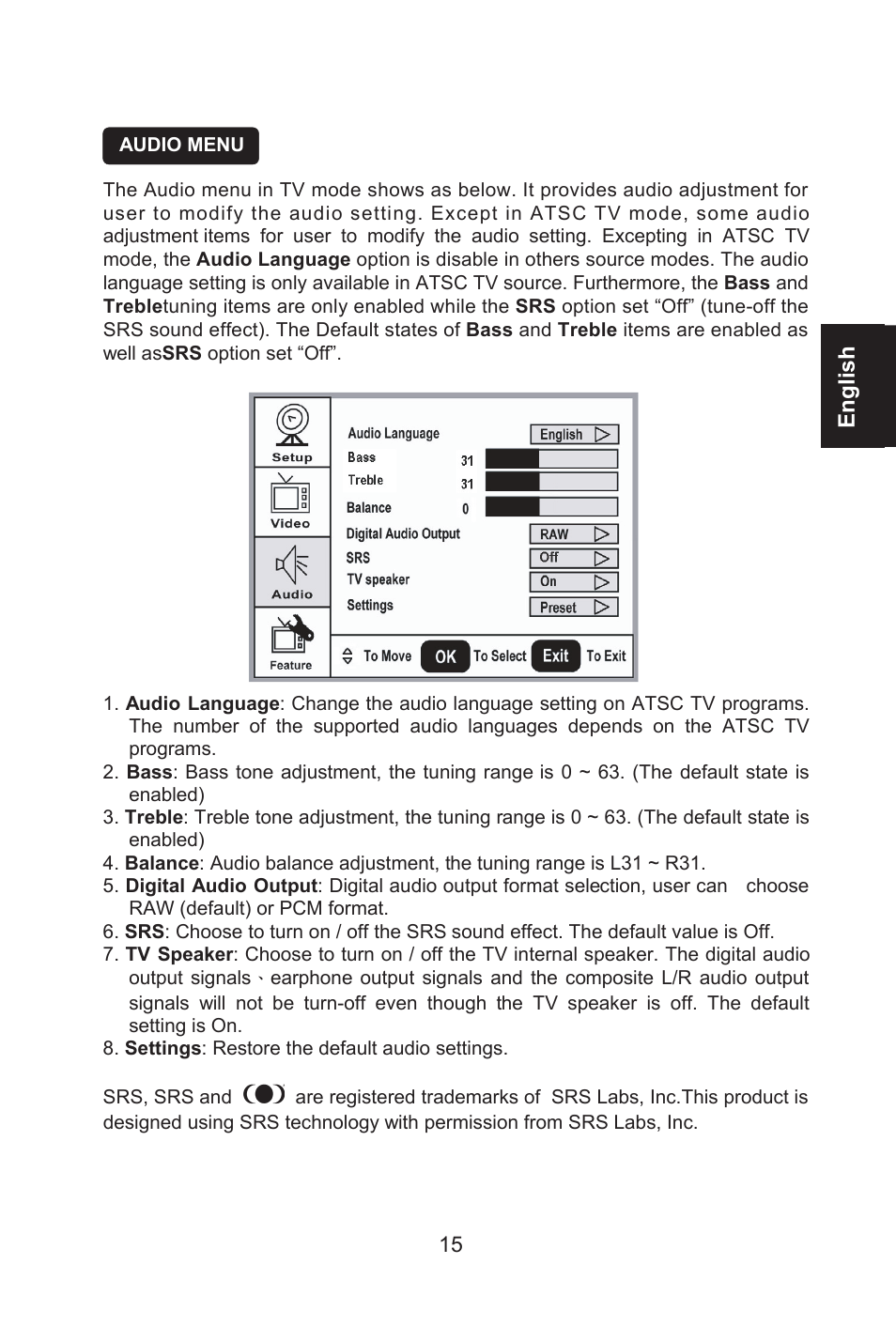 English | Envision Peripherals L32W661 User Manual | Page 16 / 27