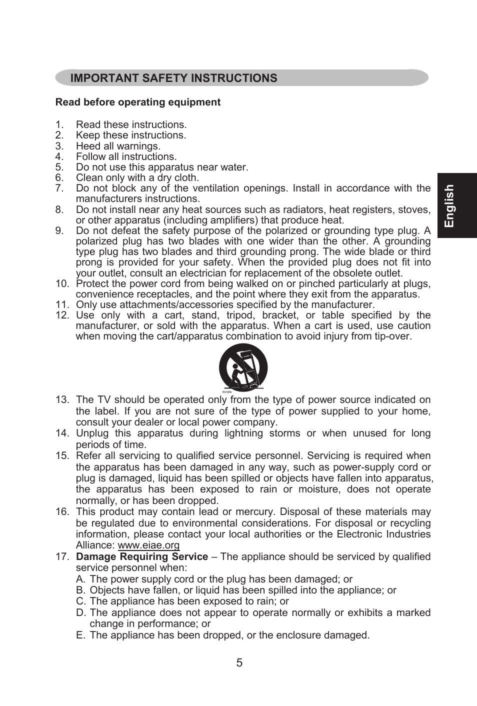 English | Envision Peripherals L32W661 User Manual | Page 6 / 27